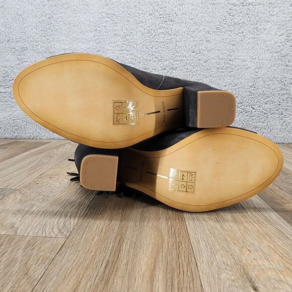 Dolce Vita Gray Ankle Boots with Fringe - Picture 10 of 12